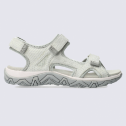 Sandales Allrounder, sandales confortables pour femme en cuir glacier gris