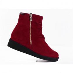 Bottine Mephisto confortable Cuir Nubuck Rouge