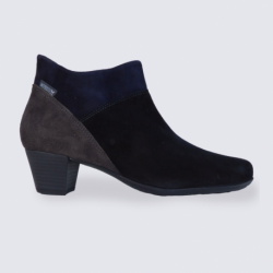 Bottines Mephisto, bottines femme en cuir noir semelle Air-relax