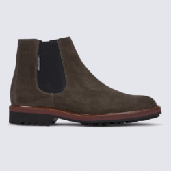 Bottines Mephisto, bottines homme en cuir gris