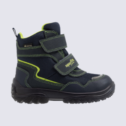 Bottes Superfit, bottes fourrées Gore-Tex mixte bi-matière bleu/vert