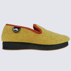 Chaussons Semelflex, chaussons charentaises chaudes femme jaune