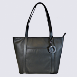 Sac cabas Hexagona, sac cabas porté épaule tendance femme noir