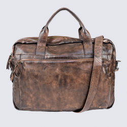 Sac de travail Bear, sac de travail pour ordinateur en cuir brun