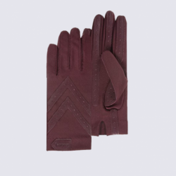 Gants Isotoner, gants femme en tissu extensible bordeaux