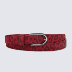 Ceinture pour femme Bernd Götz en cuir léopard rouge