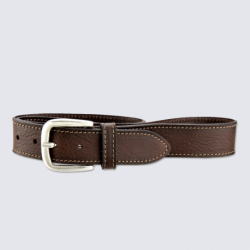 Ceinture Bernd Götz, ceinture femme en cuir marron foncé