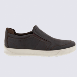 Chaussures Ecco, chaussures slippers homme en cuir moka