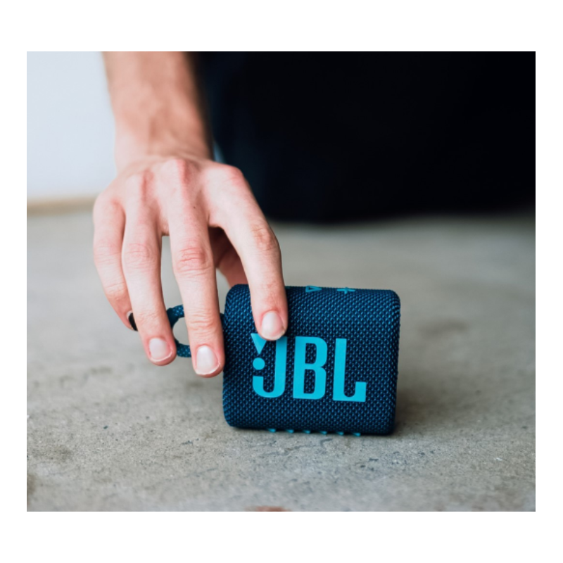 JBL GO 3 – Enceinte Bluetooth portable et légère, aux basses intenses et au  style audacieux – Étanche à l’eau et à la poussière – Autonomie 5 hrs –