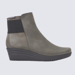 Bottine Mephisto, bottines à talons femme en cuir gris