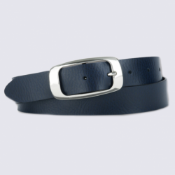 Ceinture Bernd Götz, ceinture classique en cuir bleu marine