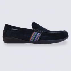 Mocassin pour homme Mephisto en cuir navy