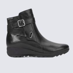 Bottines compensées pour femme Mephisto en cuir noir