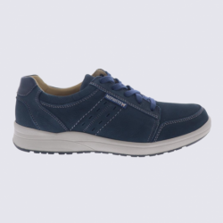 Baskets pour homme Mephisto en cuir navy confort