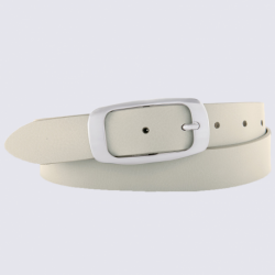 Ceinture Bernd Götz, ceinture classique en cuir beige