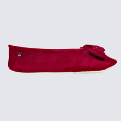 Chaussons Isotoner, chaussons ballerines femme bordeaux