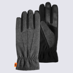 Gants Isotoner, gants tactiles bi-matières et fausse fourrure homme chevrons