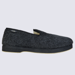 Chaussons charentaises Semelflex, Pantoufles homme en laine anthracite