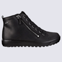 Baskets montantes Ecco, baskets montantes Gore-Tex femme en cuir noir