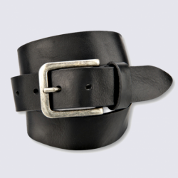 Ceinture Bernd Götz, ceinture femme en cuir de vachette noir