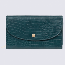 Compagnon Hexagona, compagnon de voyage imitation croco femme vert