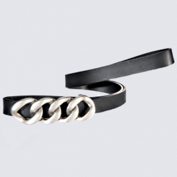 Ceinture Bernd Götz, ceinture tendance femme en cuir noir