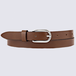 Ceinture Bernd Götz, ceinture fine femme en cuir cognac