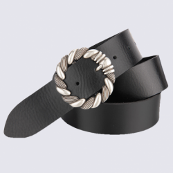 Ceinture Bernd Götz, ceinture tendance femme en cuir noir