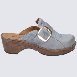 Mules Josef Seibel, sabots tendances femme en cuir bleu