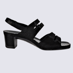 Sandales Vital, sandales tendances femme en cuir noir