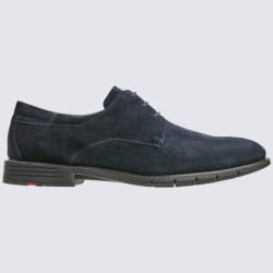 Chaussures Lloyd, chaussures de ville à lacets homme en cuir nubuck bleu