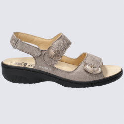 Sandales Mobils, sandales confortables femme en cuir beige