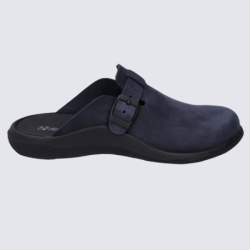 Mules Westland by Josef Seibel, mules confortables femme en cuir bleu jeans