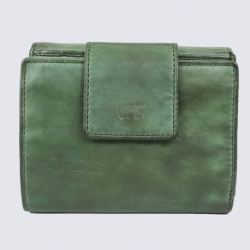 Portefeuille Bear, portefeuille moyen homme en cuir vert