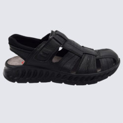 Sandales Ara, sandales confortables homme en cuir noir