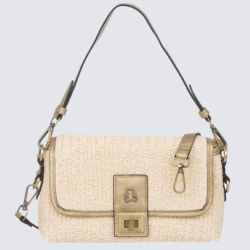 Sac à main Lulu Castagnette, sac à main tressé femme beige