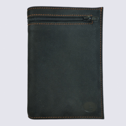 Portefeuille Frandi, portefeuille avec poche extérieure homme en cuir nubuck noir