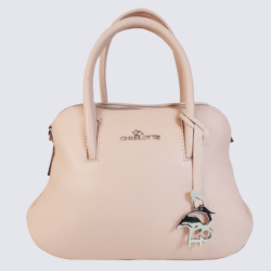 Sac à main Charlotte, sac à main tendance femme en cuir rose pastel