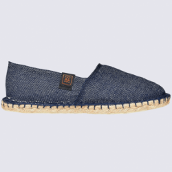 Espadrilles Made in France, espadrilles en toile de coton bleu jeans