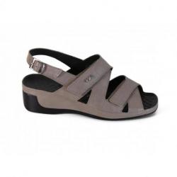 Vital Nu Pied Sandale en cuir Confort Taupe