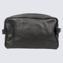 Trousse Bear, trousse de toilette spacieuse en cuir noir