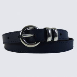 Ceinture Bernd Götz, ceinture en cuir tendance femme en cuir marine