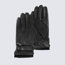 Gants Isotoner, gants compatibles écrans tactiles homme en cuir noir