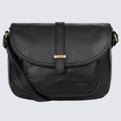 Sac à bandoulière Hexagona, sac porté travers ligne Noor femme noir