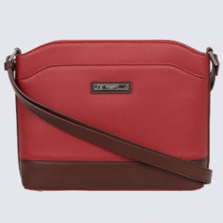 Sac à bandoulière Hexagona, sac à bandoulière élégant ligne Romy femme rouge carmin