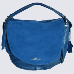 Sac à main Charlotte, sac à main tendance femme en cuir bleu