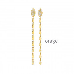 BOUCLES D OREILLES PLAQUE OR