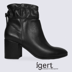 Bottines en cuir noir K&S chic et tendance