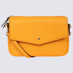 Sac à bandoulière Hexagona, sac à bandoulière à rabat femme orange