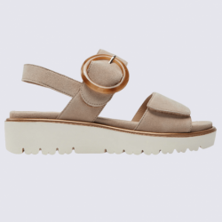 Sandales Ara, sandales compensées tendances femme en cuir beige